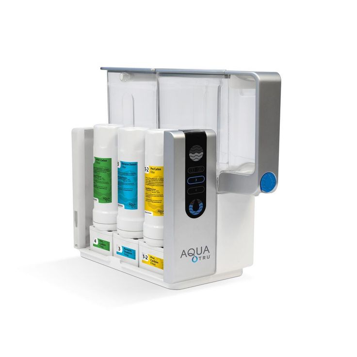 AquaTru Reverse Osmosis Counter Top Water Filtration System with BPA Free Clean Water Tank