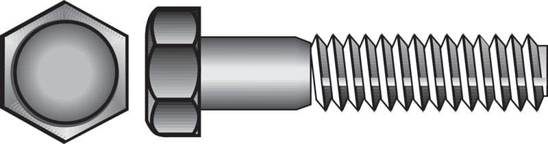 Hillman 1/4-20 in. Diameter x 1 in. Length Stainless Steel Hex Head Cap Screws, 100-Pack