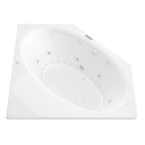 Universal Tubs Mali 5 ft. Acrylic Corner Drop-in Air and Whirlpool Bathtub in White (60 x 60 in.)