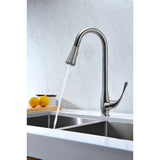 ANZZI Singer Series Single-Handle Pull-Down Sprayer Kitchen Faucet, Brushed Nickel, KF-AZ042
