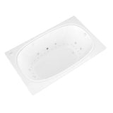 Universal Tubs Peridot 6 ft. Acrylic Rectangular Drop-in Whirlpool & Air Bathtub in White (48 x 78 in)