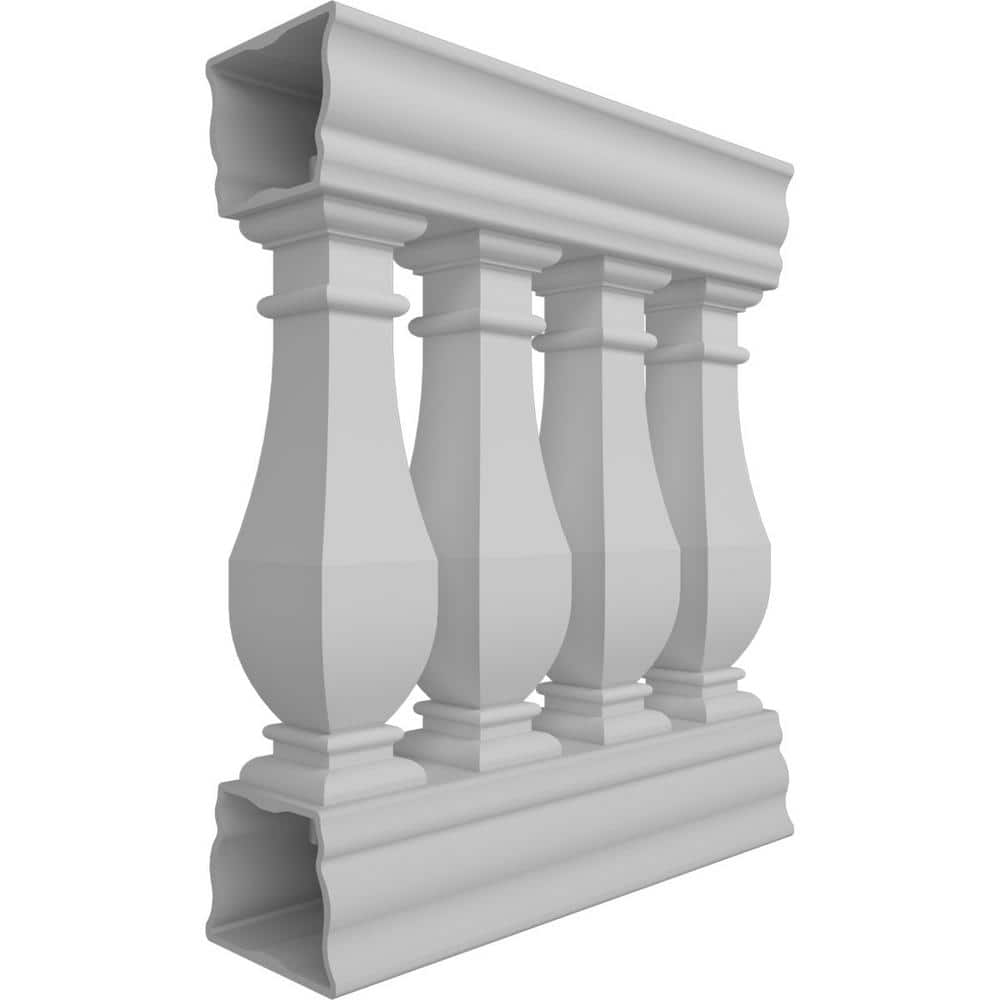 Ekena Millwork Fiberthane Arcadian Balustrade 24 in. L x 32 in. H Fiberglass Railing Kit