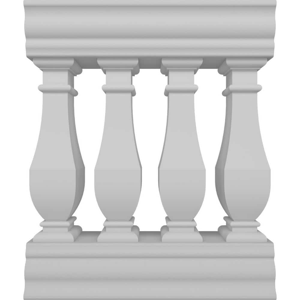 Ekena Millwork Fiberthane Arcadian Balustrade 24 in. L x 32 in. H Fiberglass Railing Kit