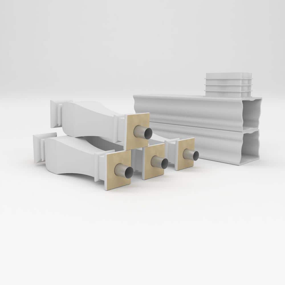 Ekena Millwork Fiberthane Arcadian Balustrade 24 in. L x 32 in. H Fiberglass Railing Kit