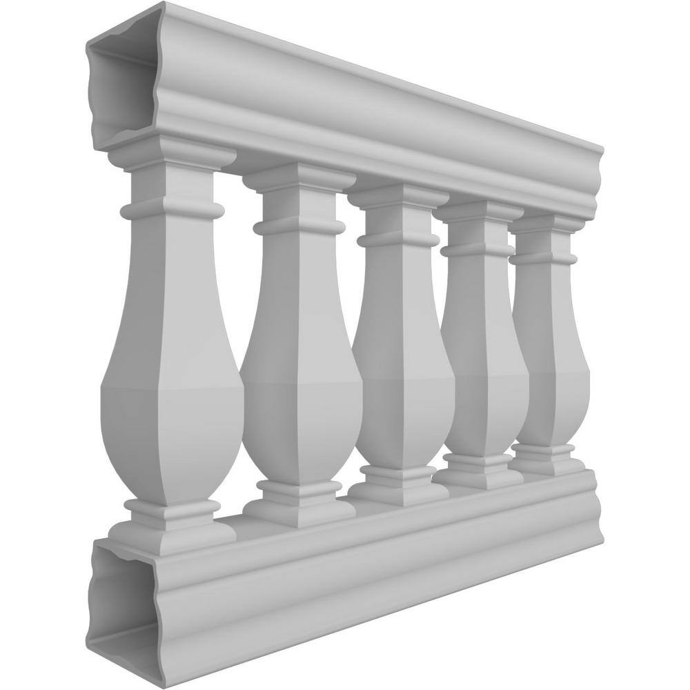 Ekena Millwork Fiberthane Arcadian Balustrade 36 in. L x 32 in. H Fiberglass Railing Kit