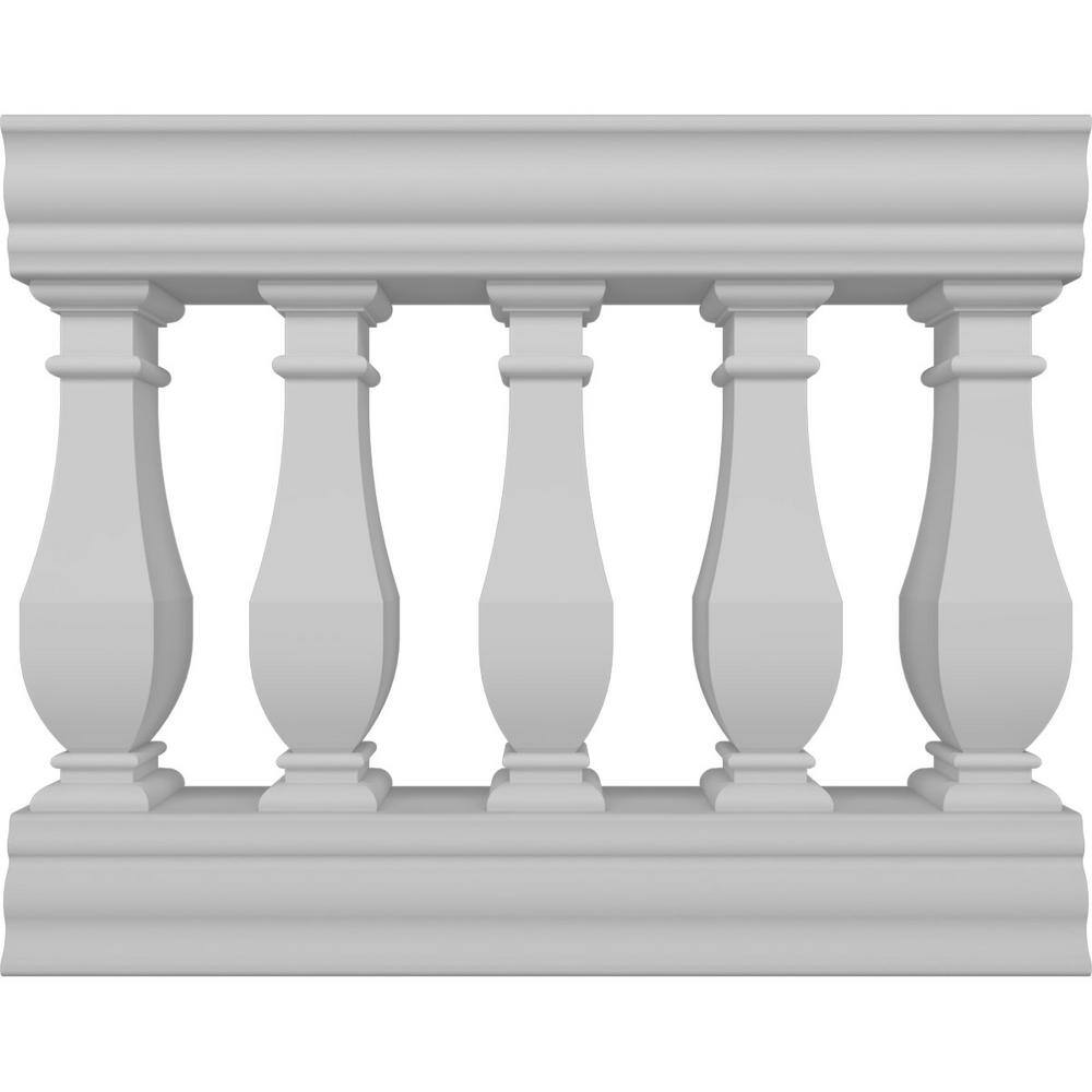 Ekena Millwork Fiberthane Arcadian Balustrade 36 in. L x 32 in. H Fiberglass Railing Kit
