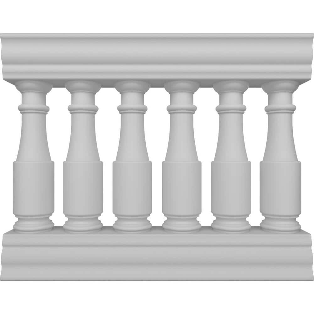 Ekena Millwork Fiberthane Hamilton Balustrade 36 in. L x 32 in. H Fiberglass Railing Kit