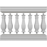 Ekena Millwork Fiberthane Arcadian Balustrade 48 in. L x 32 in. H Fiberglass Railing Kit