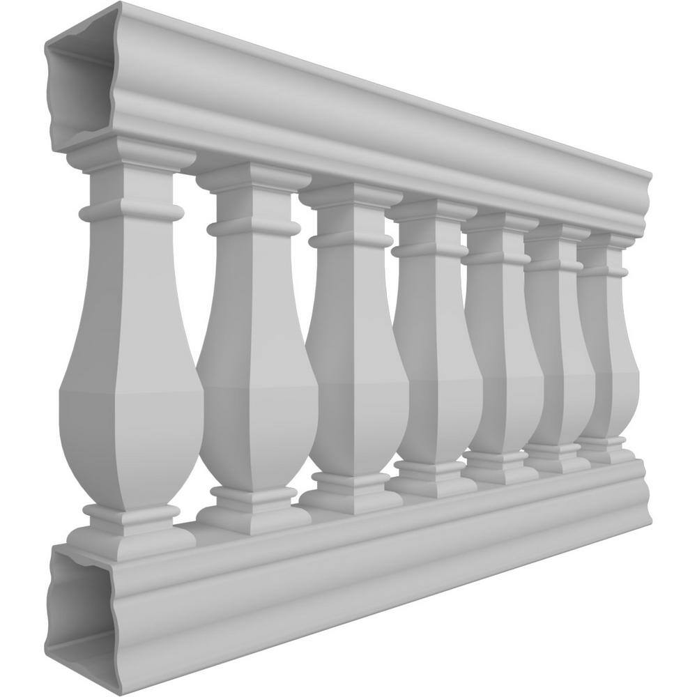 Ekena Millwork Fiberthane Arcadian Balustrade 48 in. L x 32 in. H Fiberglass Railing Kit