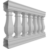Ekena Millwork Fiberthane Arcadian Balustrade 48 in. L x 32 in. H Fiberglass Railing Kit