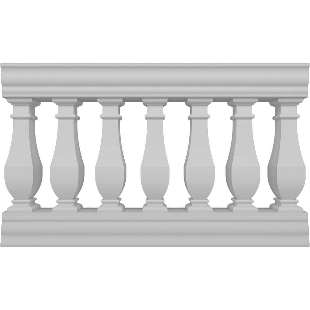 Ekena Millwork Fiberthane Arcadian Balustrade 48 in. L x 32 in. H Fiberglass Railing Kit