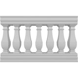 Ekena Millwork Fiberthane Arcadian Balustrade 48 in. L x 32 in. H Fiberglass Railing Kit