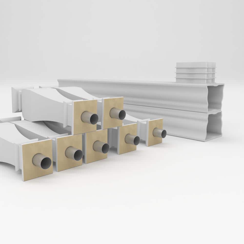Ekena Millwork Fiberthane Arcadian Balustrade 48 in. L x 32 in. H Fiberglass Railing Kit