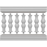 Ekena Millwork Fiberthane Avalon Balustrade 48 in. L x 32 in. H Fiberglass Railing Kit