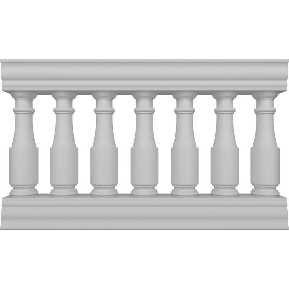 Ekena Millwork Fiberthane Hamilton Balustrade 48 in. L x 32 in. H Fiberglass Railing Kit