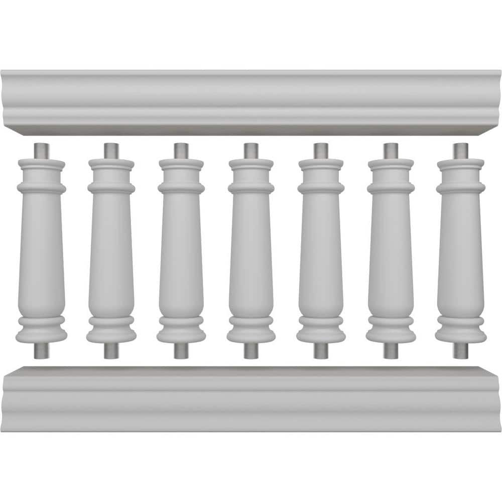Ekena Millwork Fiberthane Wellington Balustrade 48 in. L x 32 in. H Fiberglass Railing Kit