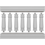 Ekena Millwork Fiberthane Wellington Balustrade 48 in. L x 32 in. H Fiberglass Railing Kit