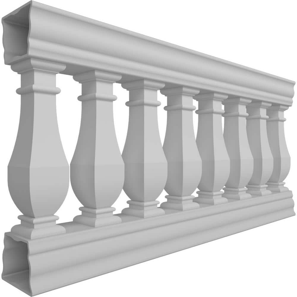 Ekena Millwork Fiberthane Arcadian Balustrade 60 in. L x 32 in. H Fiberglass Railing Kit