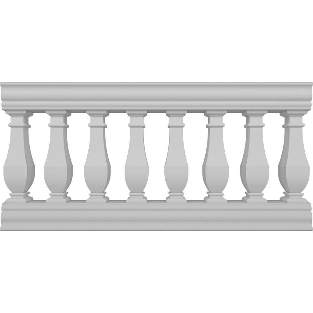 Ekena Millwork Fiberthane Arcadian Balustrade 60 in. L x 32 in. H Fiberglass Railing Kit