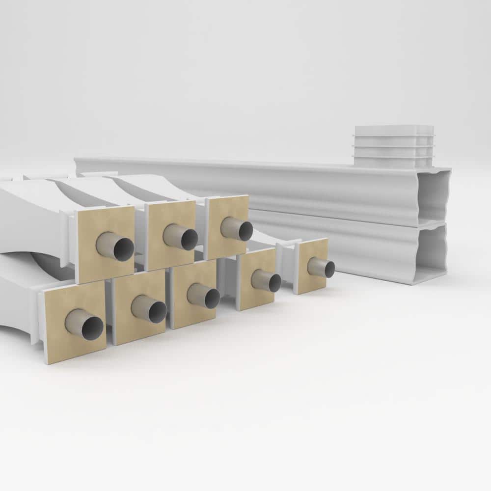 Ekena Millwork Fiberthane Arcadian Balustrade 60 in. L x 32 in. H Fiberglass Railing Kit