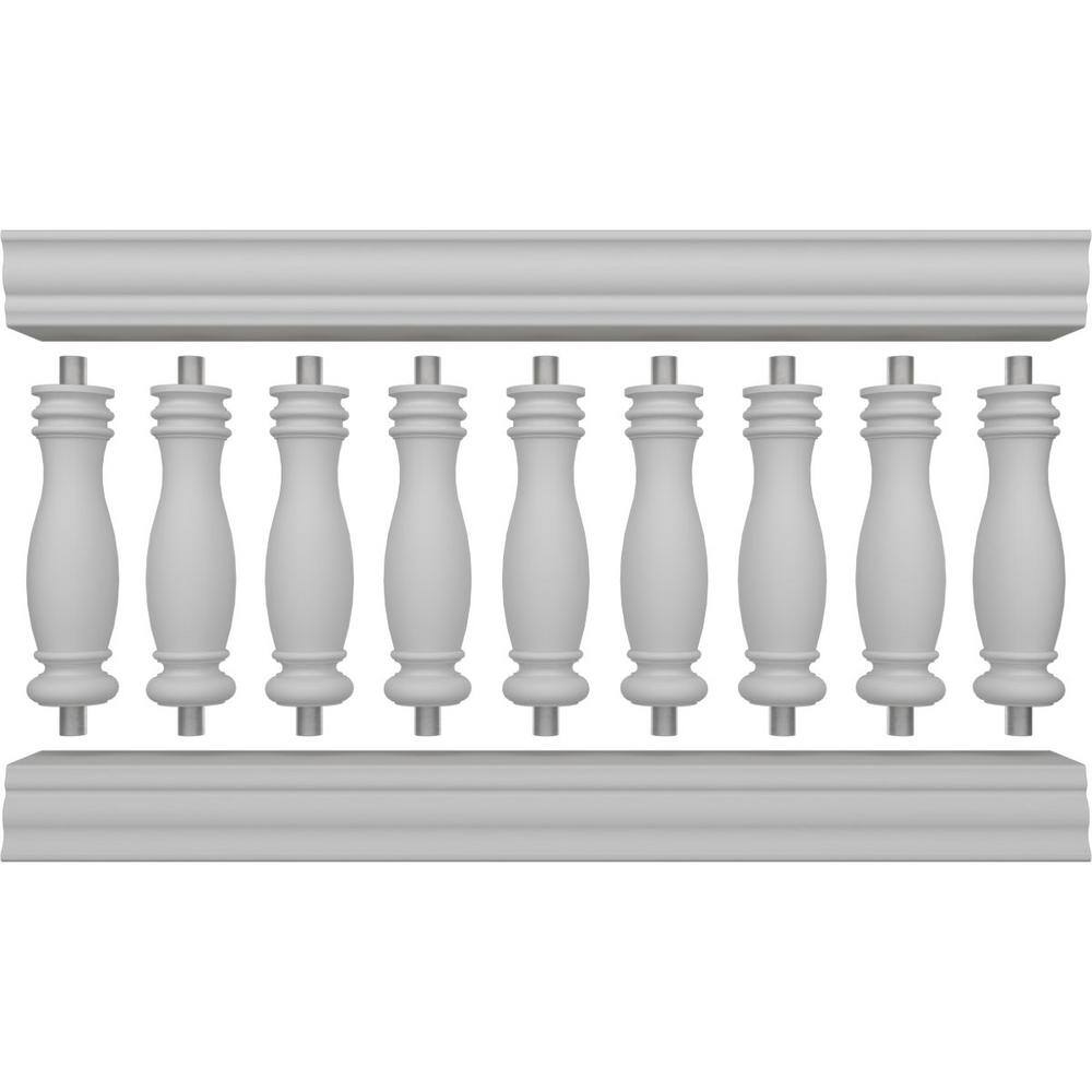 Ekena Millwork Fiberthane Embassy Balustrade 60 in. L x 32 in. H Fiberglass Railing Kit
