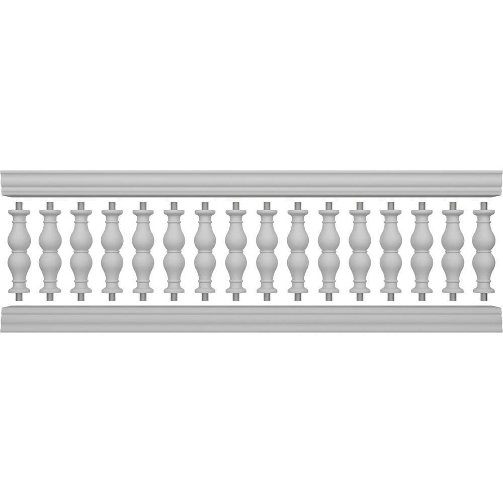 Ekena Millwork Fiberthane Avalon Balustrade 108 in. L x 32 in. H Fiberglass Railing Kit