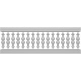 Ekena Millwork Fiberthane Avalon Balustrade 108 in. L x 32 in. H Fiberglass Railing Kit
