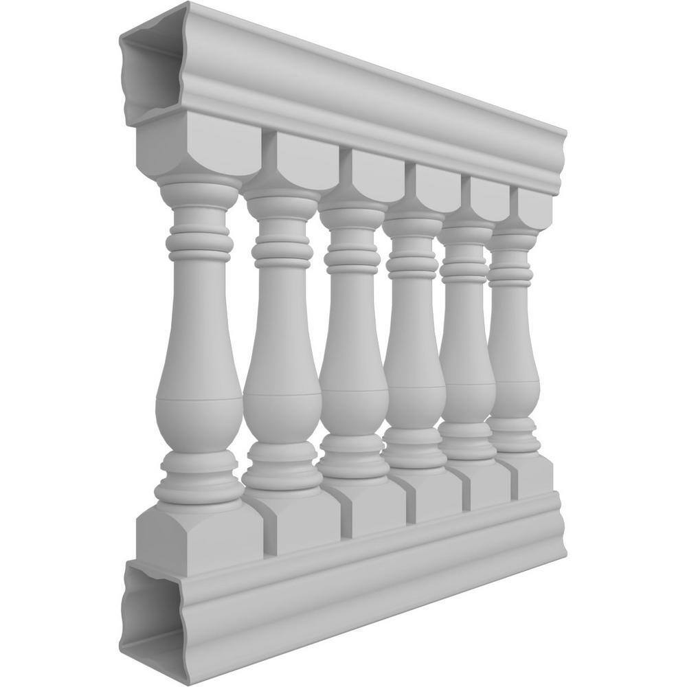 Ekena Millwork Fiberthane Bradford Balustrade 36 in. L x 38 in. H Fiberglass Railing Kit