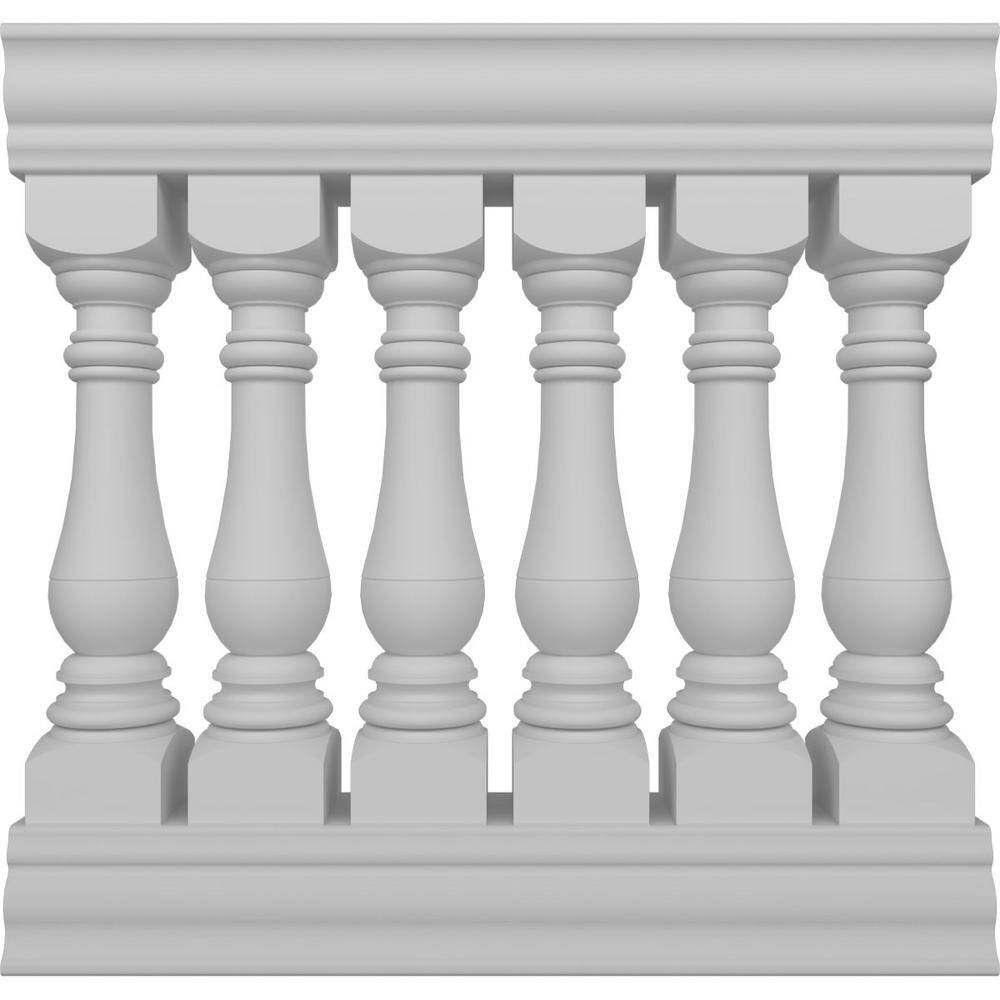 Ekena Millwork Fiberthane Bradford Balustrade 36 in. L x 38 in. H Fiberglass Railing Kit