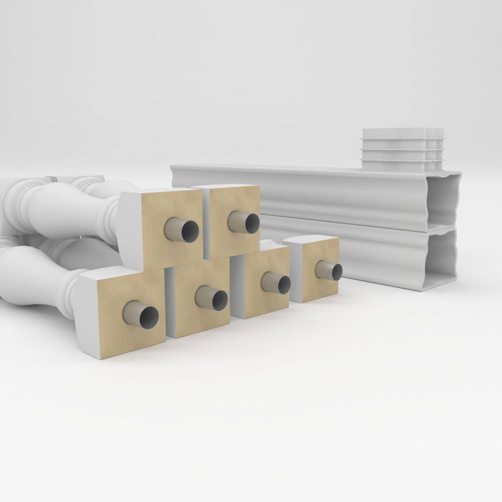 Ekena Millwork Fiberthane Bradford Balustrade 36 in. L x 38 in. H Fiberglass Railing Kit