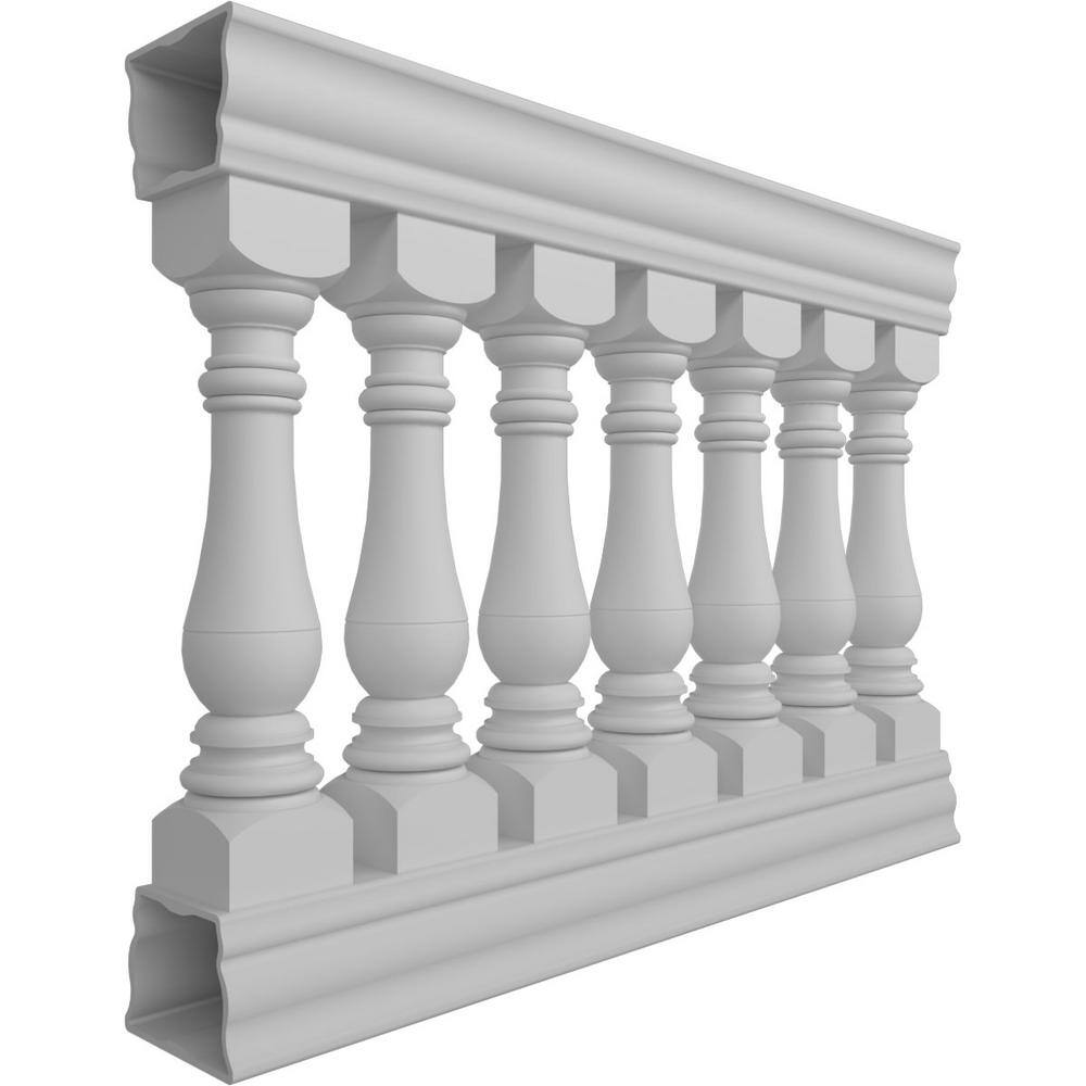 Ekena Millwork Fiberthane Bradford Balustrade 48 in. L x 38 in. H Fiberglass Railing Kit