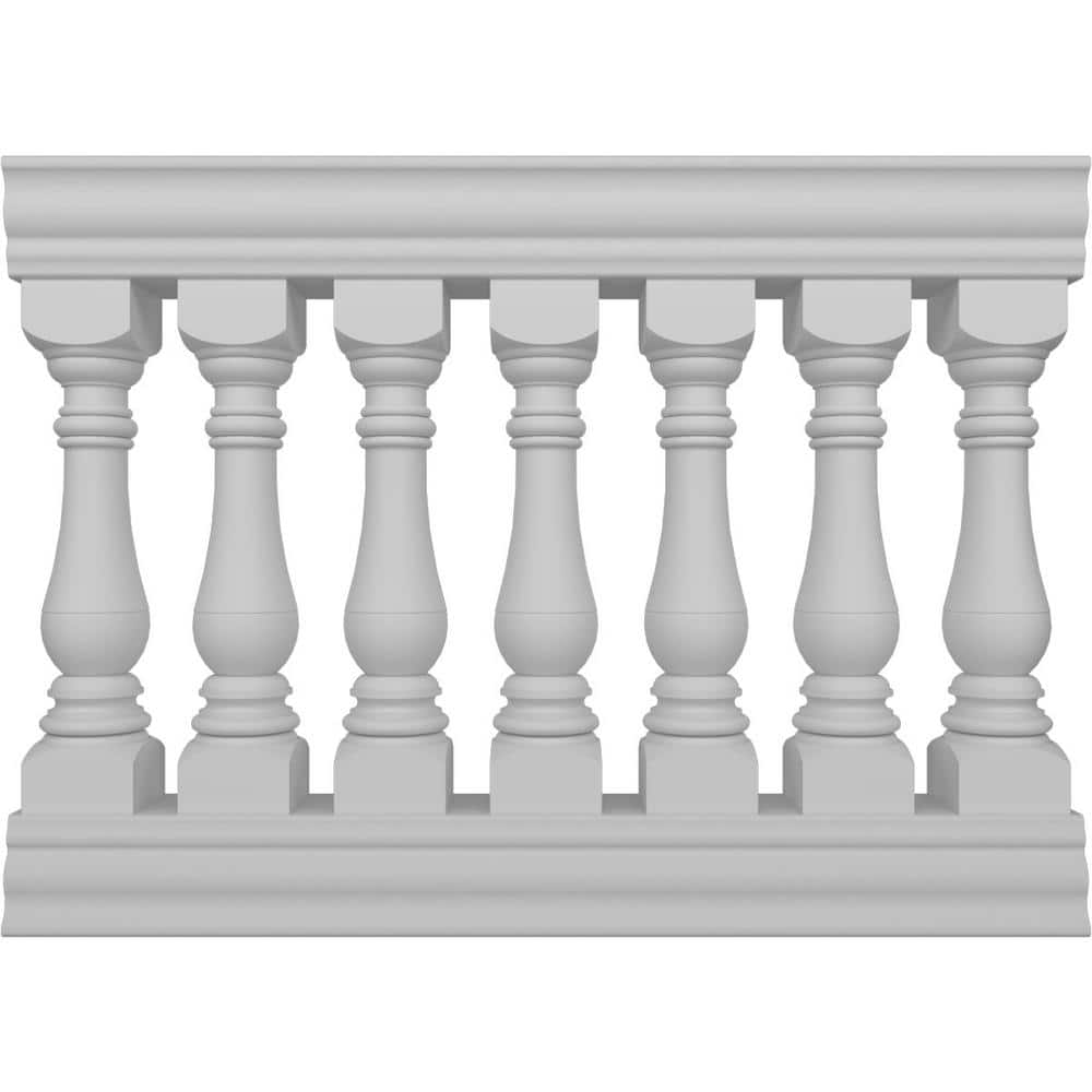 Ekena Millwork Fiberthane Bradford Balustrade 48 in. L x 38 in. H Fiberglass Railing Kit