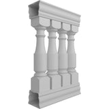 Ekena Millwork Fiberthane Hamilton Balustrade 24 in. L x 40 in. H Fiberglass Railing Kit