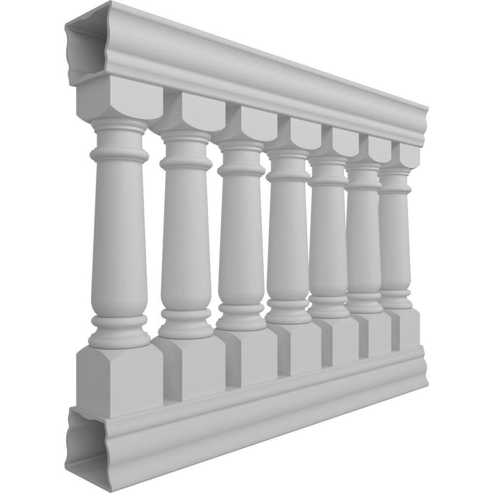 Ekena Millwork Fiberthane Wellington Balustrade 48 in. L x 40 in. H Fiberglass Railing Kit