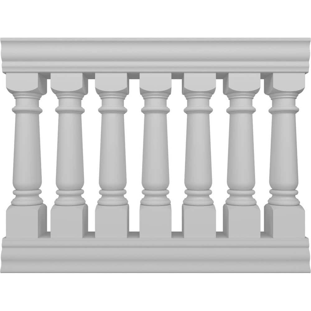 Ekena Millwork Fiberthane Wellington Balustrade 48 in. L x 40 in. H Fiberglass Railing Kit