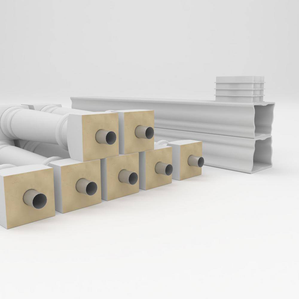 Ekena Millwork Fiberthane Wellington Balustrade 48 in. L x 40 in. H Fiberglass Railing Kit