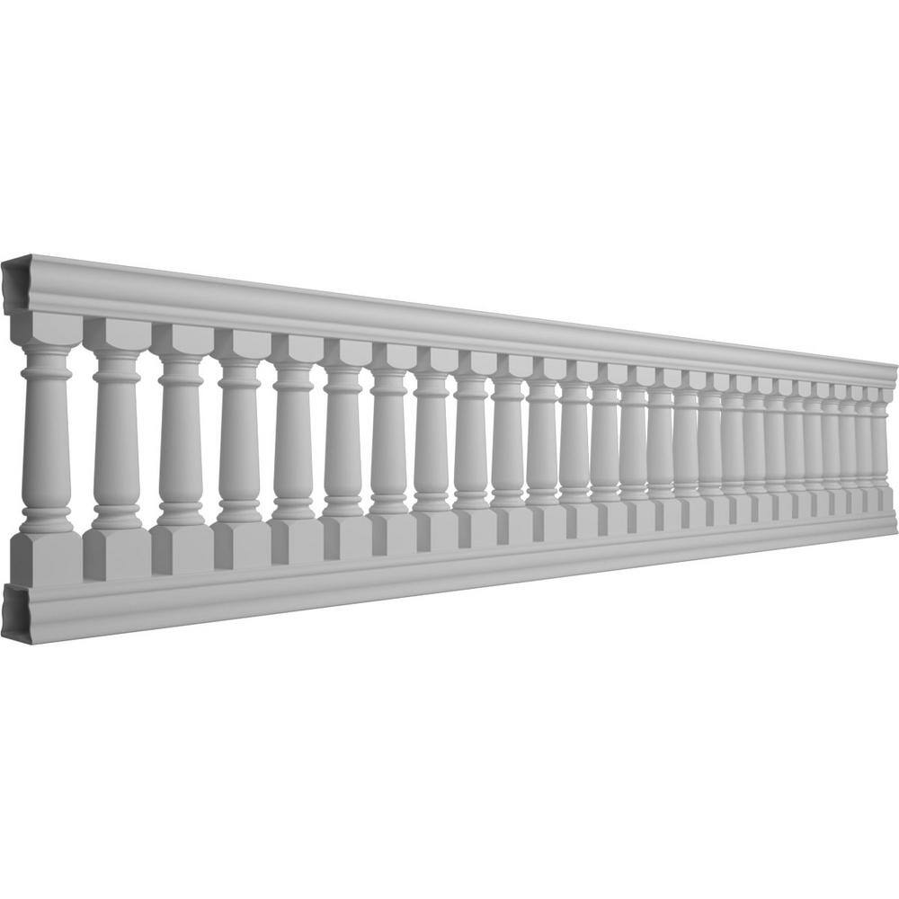 Ekena Millwork Fiberthane Wellington Balustrade 192 in. L x 40 in. H Fiberglass Railing Kit