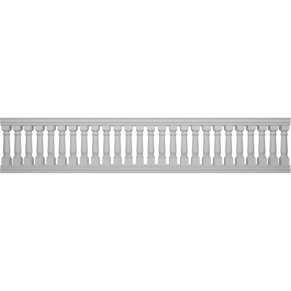 Ekena Millwork Fiberthane Wellington Balustrade 192 in. L x 40 in. H Fiberglass Railing Kit