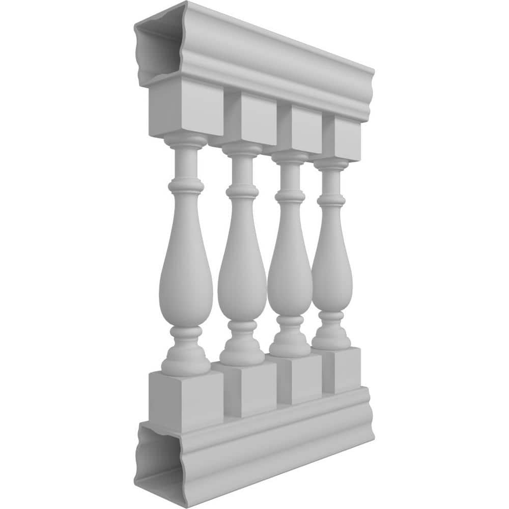 Ekena Millwork Fiberthane Traditional Balustrade 24 in. L x 41 in. H Fiberglass Railing Kit