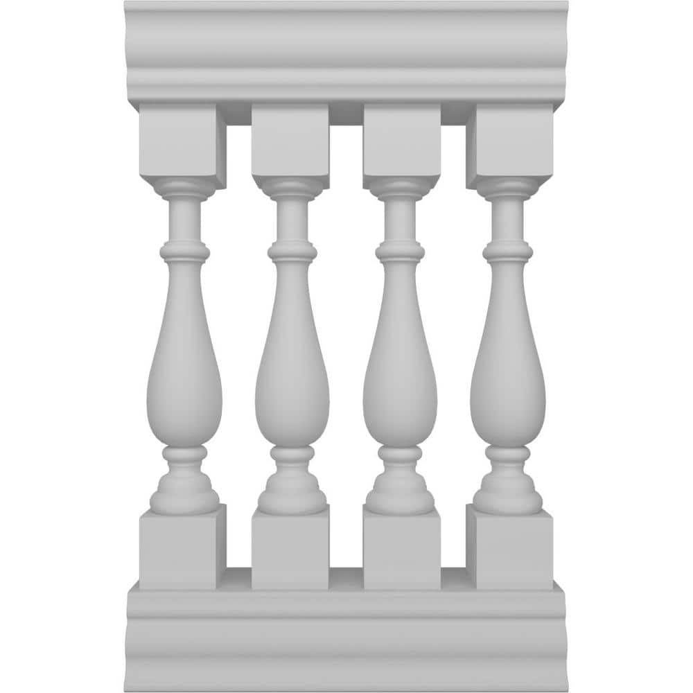 Ekena Millwork Fiberthane Traditional Balustrade 24 in. L x 41 in. H Fiberglass Railing Kit