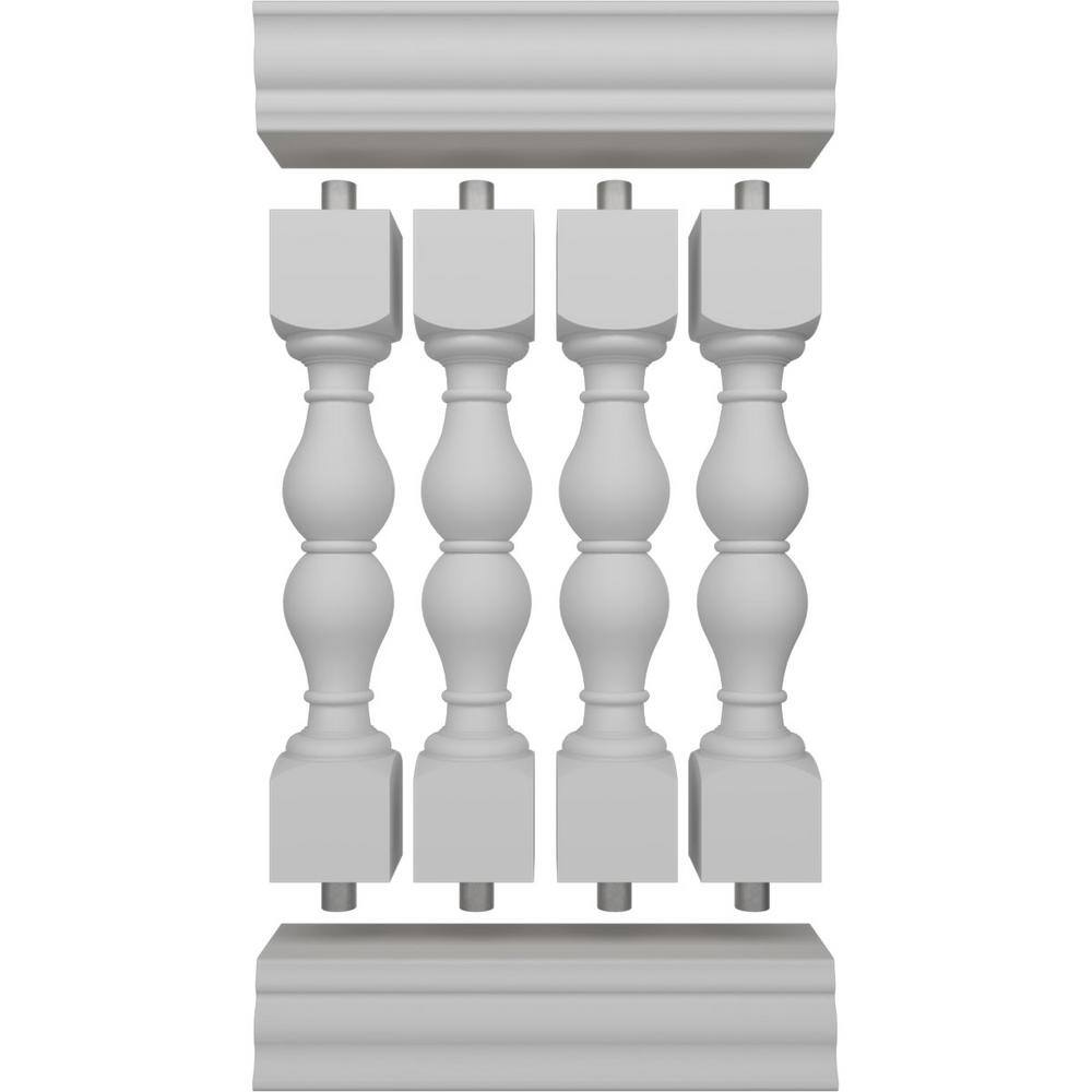 Ekena Millwork Fiberthane Avalon Balustrade 24 in. L x 42 in. H Fiberglass Railing Kit