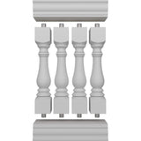 Ekena Millwork Fiberthane Bradford Balustrade 24 in. L x 42 in. H Fiberglass Railing Kit