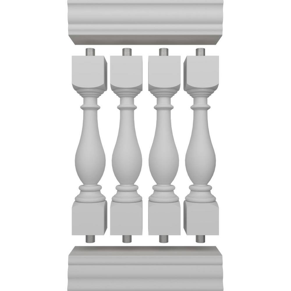 Ekena Millwork Fiberthane Legacy Balustrade 24 in. L x 42 in. H Fiberglass Railing Kit