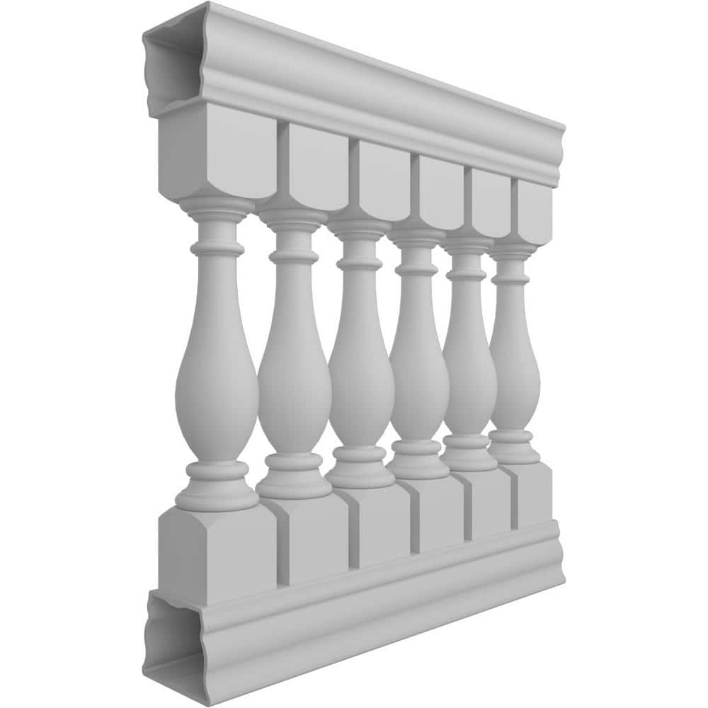 Ekena Millwork Fiberthane Legacy Balustrade 36 in. L x 42 in. H Fiberglass Railing Kit