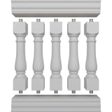 Ekena Millwork Fiberthane Oxford Balustrade 36 in. L x 42 in. H Fiberglass Railing Kit