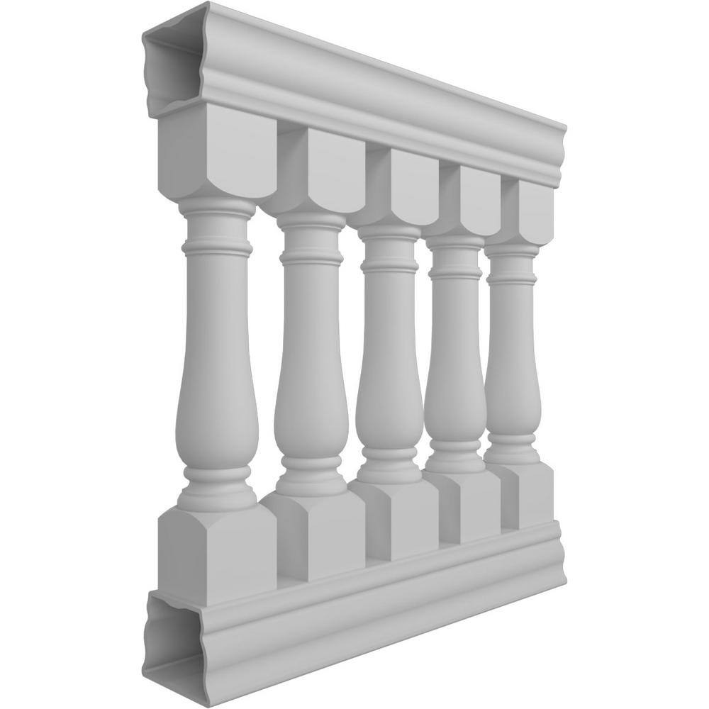 Ekena Millwork Fiberthane Oxford Balustrade 36 in. L x 42 in. H Fiberglass Railing Kit