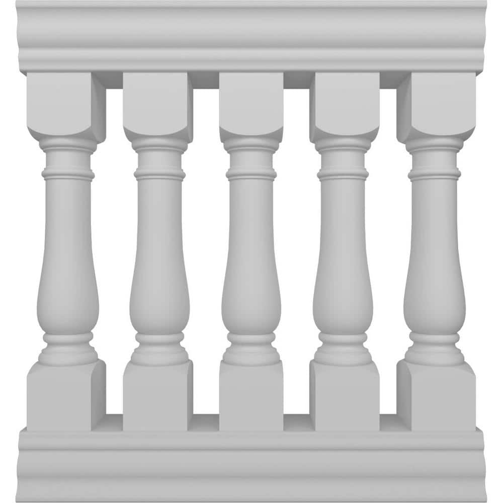 Ekena Millwork Fiberthane Oxford Balustrade 36 in. L x 42 in. H Fiberglass Railing Kit