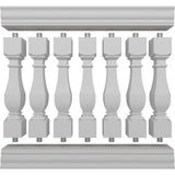 Ekena Millwork Fiberthane Arcadian Balustrade 48 in. L x 42 in. H Fiberglass Railing Kit