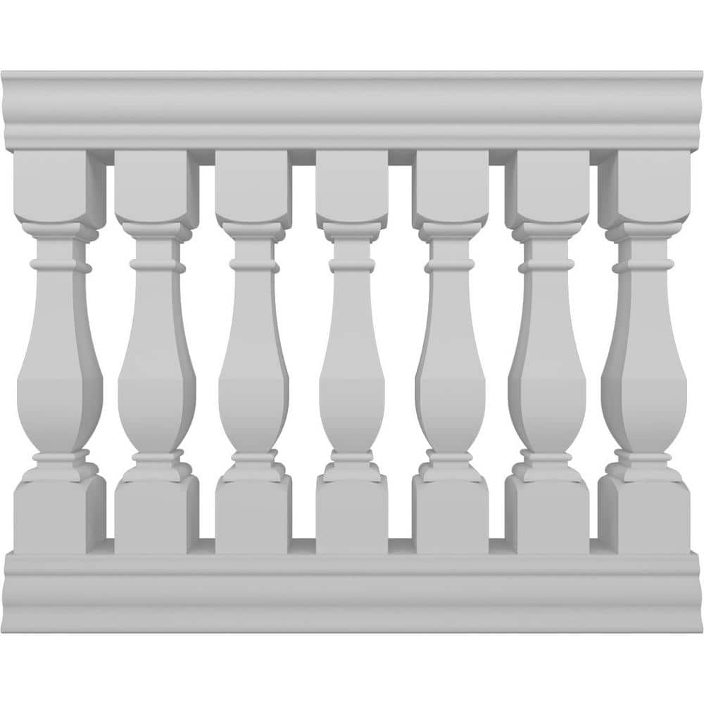 Ekena Millwork Fiberthane Arcadian Balustrade 48 in. L x 42 in. H Fiberglass Railing Kit