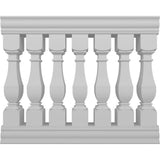 Ekena Millwork Fiberthane Arcadian Balustrade 48 in. L x 42 in. H Fiberglass Railing Kit